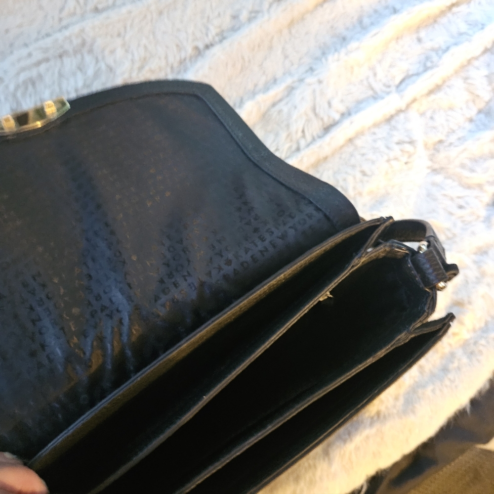 Kate Spade Black Suede Crossbody Bag Silver Studs & Tassel - Picture 7 of 9